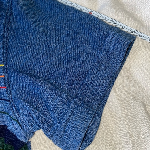 Vintage Ocean Pacific OP Juniors Size Small Striped Ringer Tee Rainbow Stripe - Picture 4 of 10